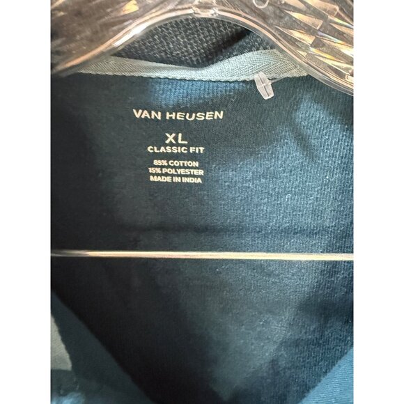 Van Heusen XL Classic Fit Mens Long Sleeve Polo Shirt Blue - Picture 6 of 6